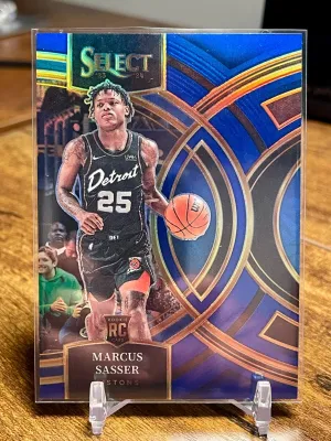 2023-24 Panini Select #114 Marcus Sasser Blue Prizms