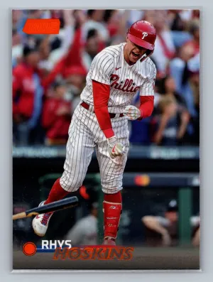 2023 Topps Stadium Club Orange Foil RHYS HOSKINS #245 EX #/199