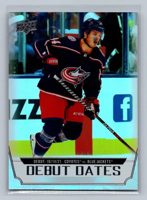 2022-23 Upper Deck Series 1 COLE SILLINGER Debut Dates Insert #DD-15 Blue Jacket