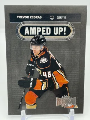 2021-22 Metal Universe Trevor Zegras Rookie RC Amped Up! - Anaheim Ducks