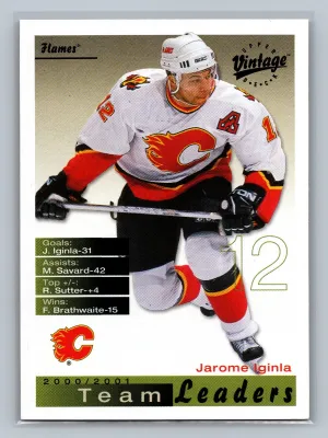 2001 Upper Deck Vintage JAROME IGINLA Team Leaders #42 NM