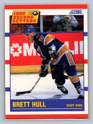 1990-91 Score BRETT HULL 1990 Record Setters #346 NM
