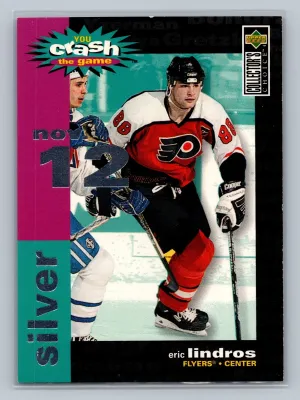 1995-96 Upper Deck Collector's Choice - Crash the Game Eric Lindros #C4 Silver