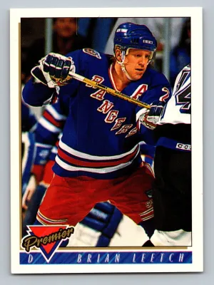 Brian Leetch 1993 Topps Premier #25 New York Rangers