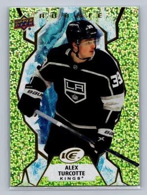 2021-22 Upper Deck Ice Green #143 Alex Turcotte RC Rookie Los Angeles Kings