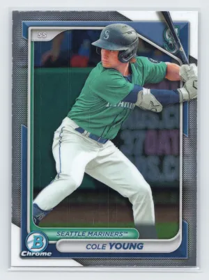 2024 Bowman Chrome Prospects #BCP-112 Cole Young Seattle Mariners