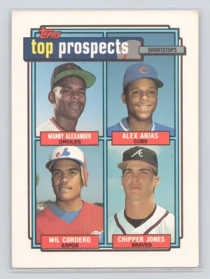1992 Topps Top Prospects #551 Alexanders/ Arias/ Cordero/ Jones