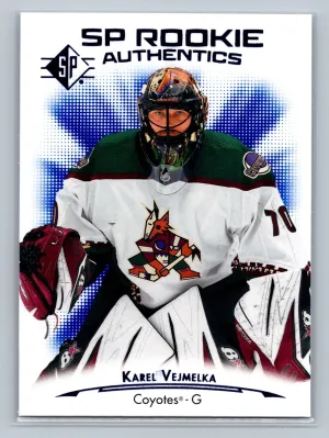 2021-22 UD SP Hockey Rookie Authentics Blue #120 Karel Vejmelka