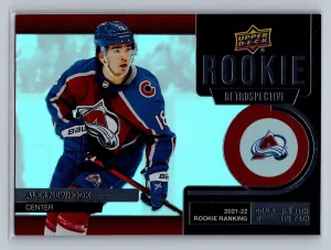 Alex Newhook 2022-23 Upper Deck Series 1 Rookie Retrospective #RR-16 Colorado