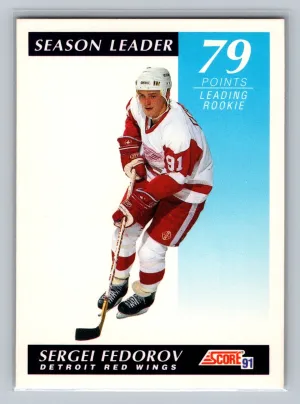 1991-92 Score - Season Leader Sergei Fedorov #408