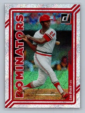 Lou Brock 2023 Panini Donruss Dominators Rapture Foil SP #D7 Cardinals