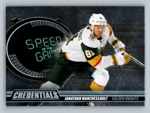 2023-24 UD Credentials - Speed of the Game Jonathan Marchessault #SG12 (RC)