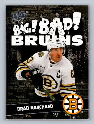 2023-24 Upper Deck Boston Bruins Centennial Big Bad Bruins BRAD MARCHAND #185 NM