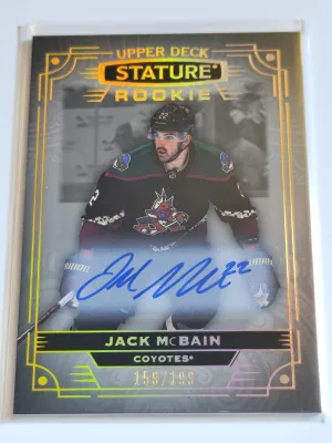 2022-23 Upper Deck Stature Jack McBain Rookie Auto 159/199 #125