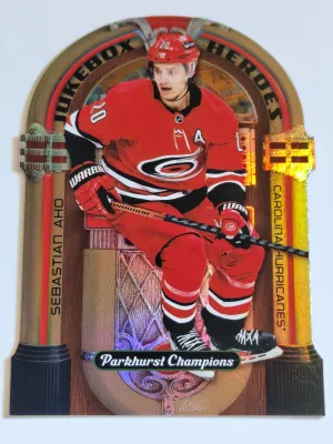 2022-23 Upper Deck Parkhurst Champions Sebastian Aho Jukebox Heroes GOLD #JH-11