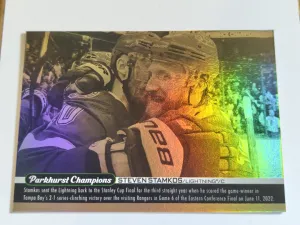 2022-23 Upper Deck Parkhurst Champions Steven Stamkos Wire Images GOLD #WI-29