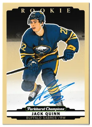 2022-23 Upper Deck Parkhurst Champions Jack Quinn Rookie Auto #322