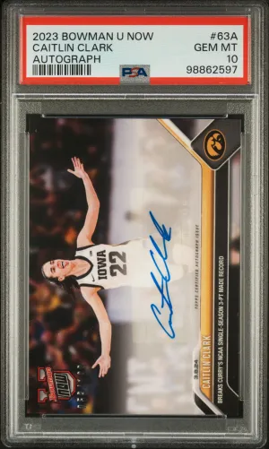 2023 Bowman U Now Caitlin Clark Autograph