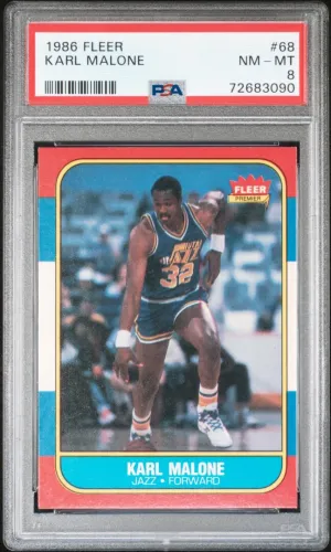 1986 Fleer Karl Malone PSA 8 #68