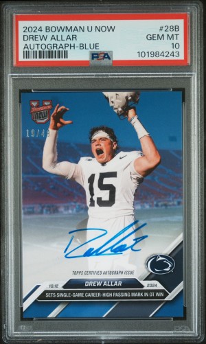 2024 Bowman U Now Drew Allar Autograph-Blue PSA 10