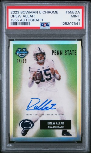 2023 Bowman University Chrome 1955 Bowman Autograph Drew Allar PSA 9