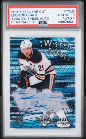 2020 Upper Deck Clear Cut Twisted Tinsel Autographs Leon Draisaitl Twisted Tinsel Auto