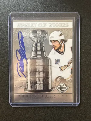 2012-13 Panini Limited Teemu Selanne Stanley Cup Winners Auto /99 #SC-34