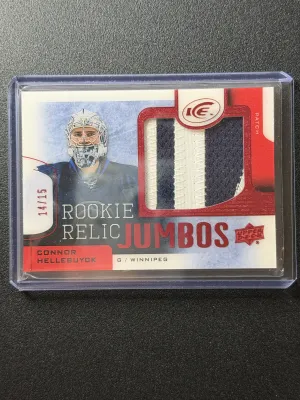 2015-16 Upper Deck Ice Connor Hellebuyck Rookie Relic Jumbo Patch /15 #RRJ-CH