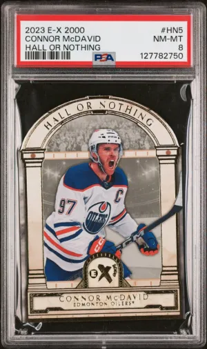 2023 Skybox E-X 2000 Hall Or Nothing Connor Mcdavid PSA 8 #HN5