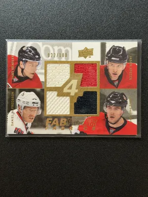 2008-09 UD S1 Fab Four Fabrics Heatley Spezza Alfredsson Phillips /100
