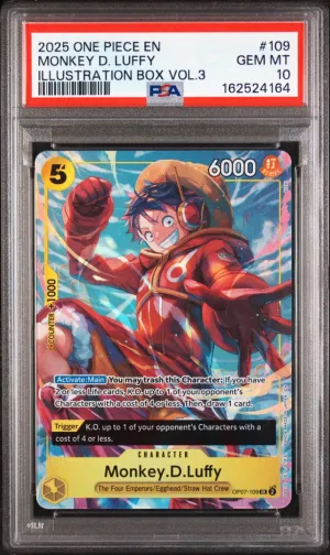 2025 One Piece Promos Monkey D. Luffy Illustration Box Vol.3 PSA 10 #109