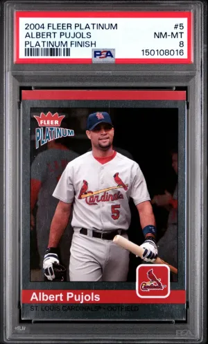 2004 Fleer Platinum Albert Pujols Platinum Finish PSA 8 #5