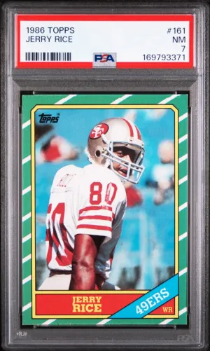 1986 Topps #161 Jerry Rice RC PSA 7
