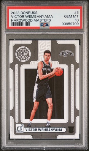 2023-24 Donruss Victor Wembanyama #3 Hardwood Masters RC PSA 10 Spurs