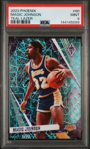 2023 Panini Phoenix Magic Johnson Teal Lazer
