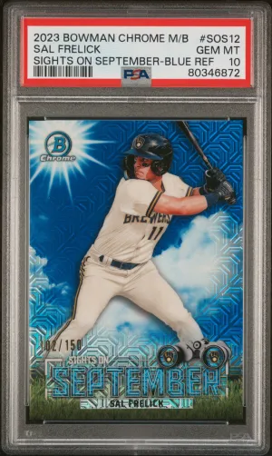 2023 Bowman Mega Box Chrome Sights On September Sal Frelick Chr-Sights On Sep-Blue Ref