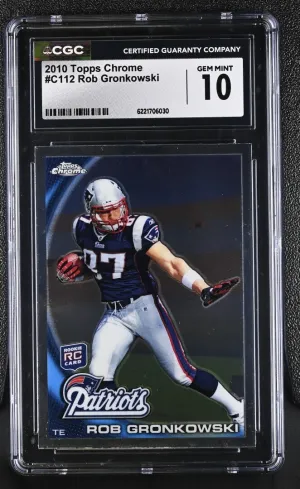 2010 Chrome Rob Gronkowski RC #C112 CGC 10