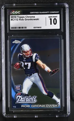 2010 Chrome Rob Gronkowski RC #C112 CGC 10