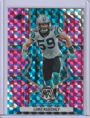 2022 Panini Mosaic #32 Luke Kuechly Mosaic Camo Pink
