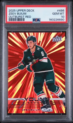 2025 Upper Deck Zeev Buium Outburst Red