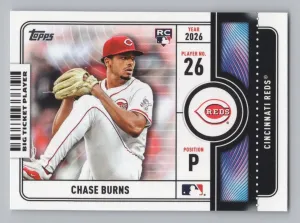 Chase Burns Rookie 2026 Topps Big Ticket Players Cincinnati Reds