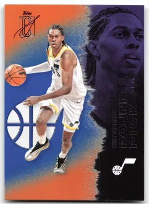 Cody Williams 2025-26 Topps Signature Class Blue & Orange Utah Jazz
