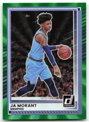 Ja Morant 2025-26 Donruss Holo Green Laser Memphis Grizzlies