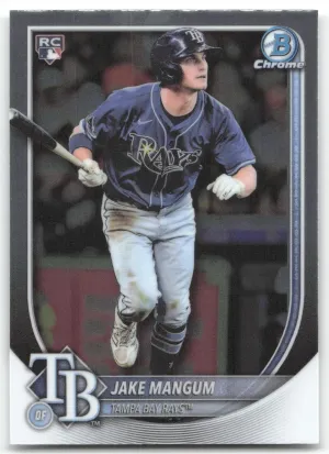 Jake Mangum Rookie 2025 Bowman Chrome Tampa Bay Rays