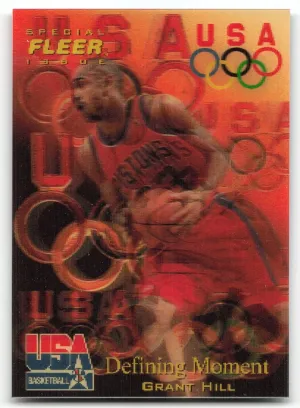 Grant Hill 1996 Fleer USA Defining Moment Team USA