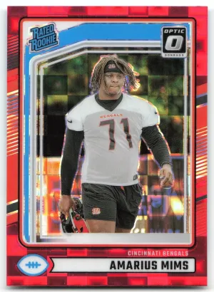 Amarius Mims 2024 Donruss Optic Rated Rookies Preview Pink Bengals