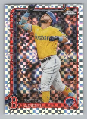 Wilyer Abreu 2025 Topps Chrome Update X-Fractors Boston Red Sox