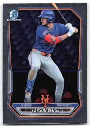 Carson Benge 2026 Bowman Chrome Prospects New York Mets