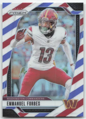 Emmanuel Forbes 2024 Panini Prizm Red White and Blue Washington Commanders