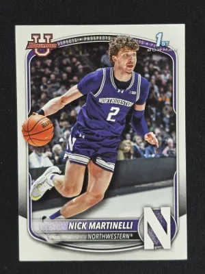 Nick Martinelli 2025-26 Bowman Prospects Northwestern Wildcats